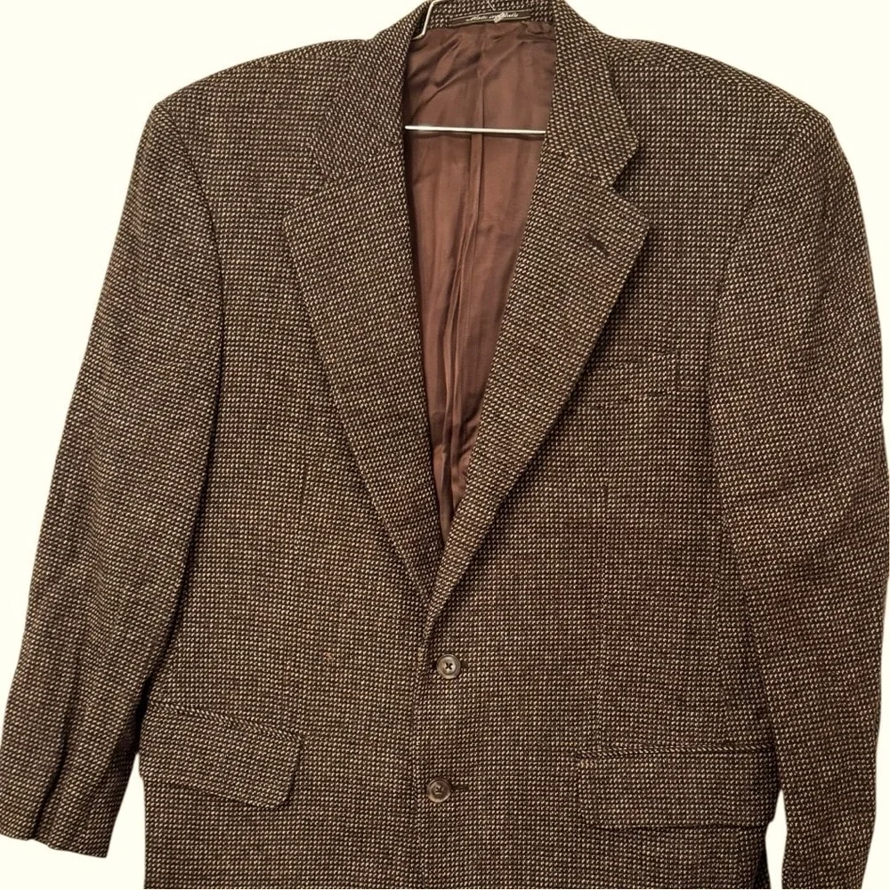 Neiman Marcus Ermenegildo‎ Zegna Dark Brown Tweed Blazer